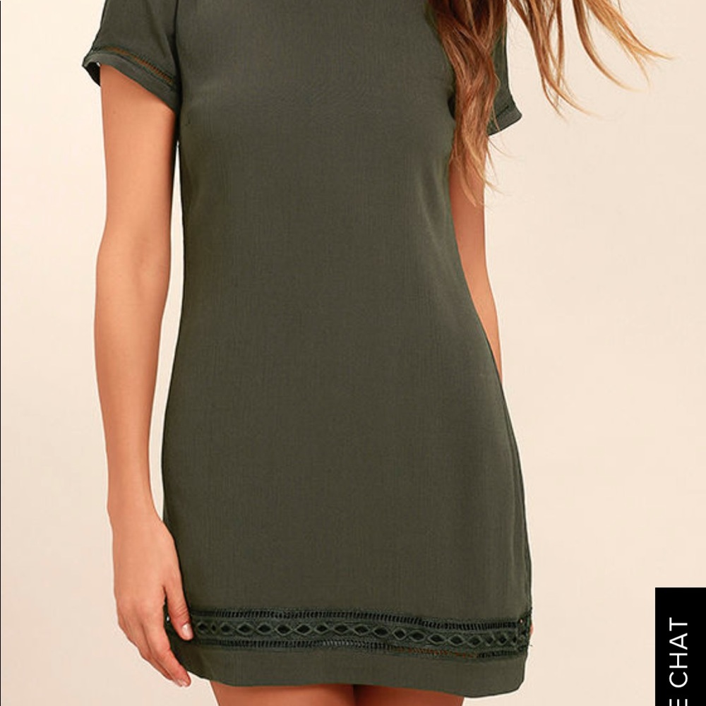 Lulus army green t-shirt dress